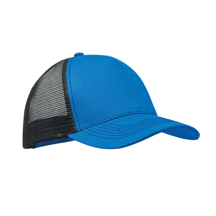 Casquette trucker promotionnelle 5 pans 250 gr/m² Blist Bleu royal